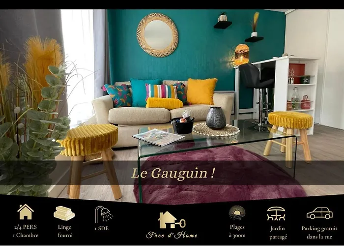 Le Gauguin, T2 Cosy, 2-4 Pers, A 300M Des Plages